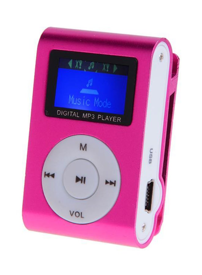LCD Screen Portable MP3 Music Player SV004263 Pink/White - Image 1