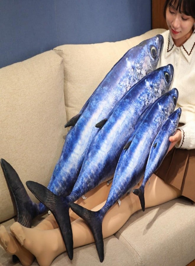 OUKEYI Soft Fish Cushion Pillow,Simulation Tunas Plush Stuffed Toy Throw Pillow for Home Decoration Gift Kids Pillow Stuffed Animal Toy (23.6inch/ 60cm) - Image 2