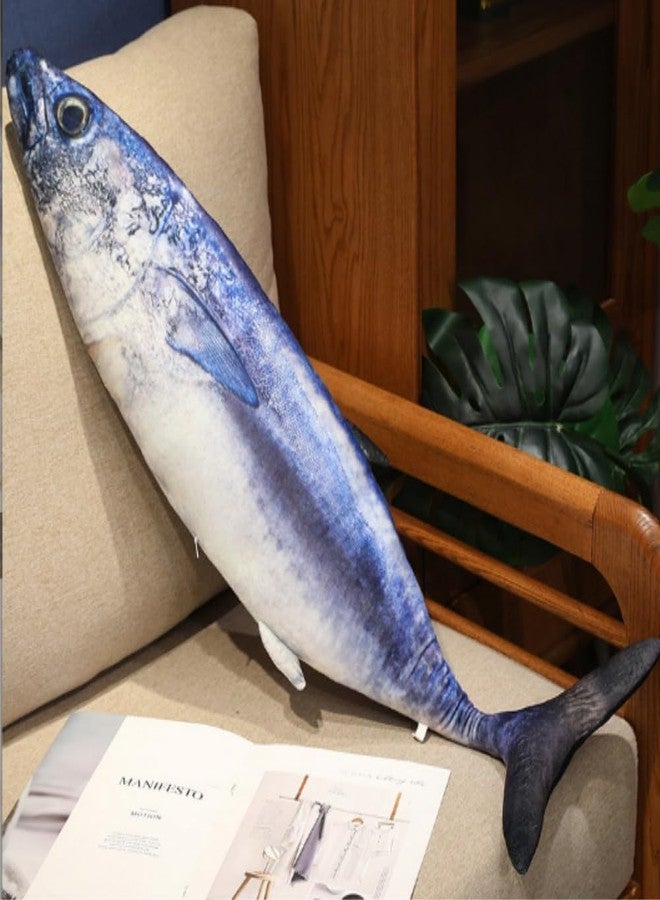OUKEYI Soft Fish Cushion Pillow,Simulation Tunas Plush Stuffed Toy Throw Pillow for Home Decoration Gift Kids Pillow Stuffed Animal Toy (23.6inch/ 60cm) - Image 1