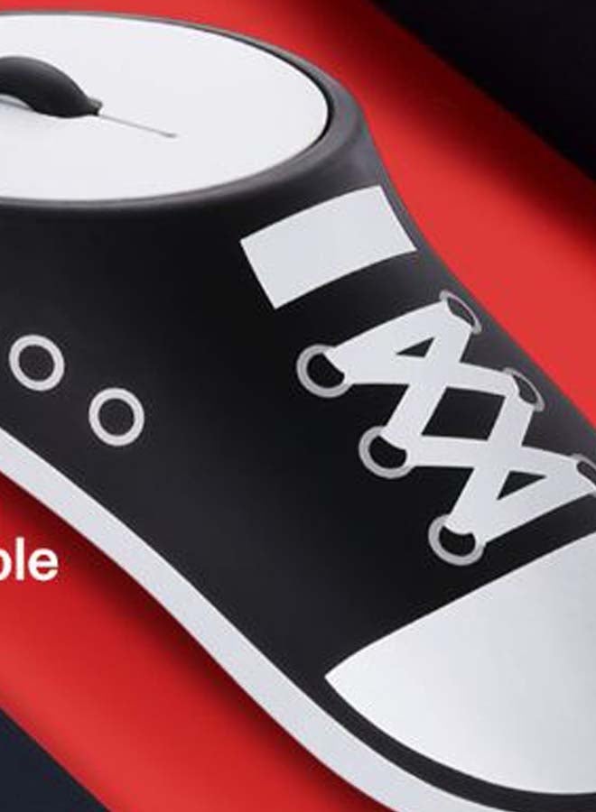 NIBEMINENT Sneaker Shaped Wireless Mouse Black/White  - Image 2