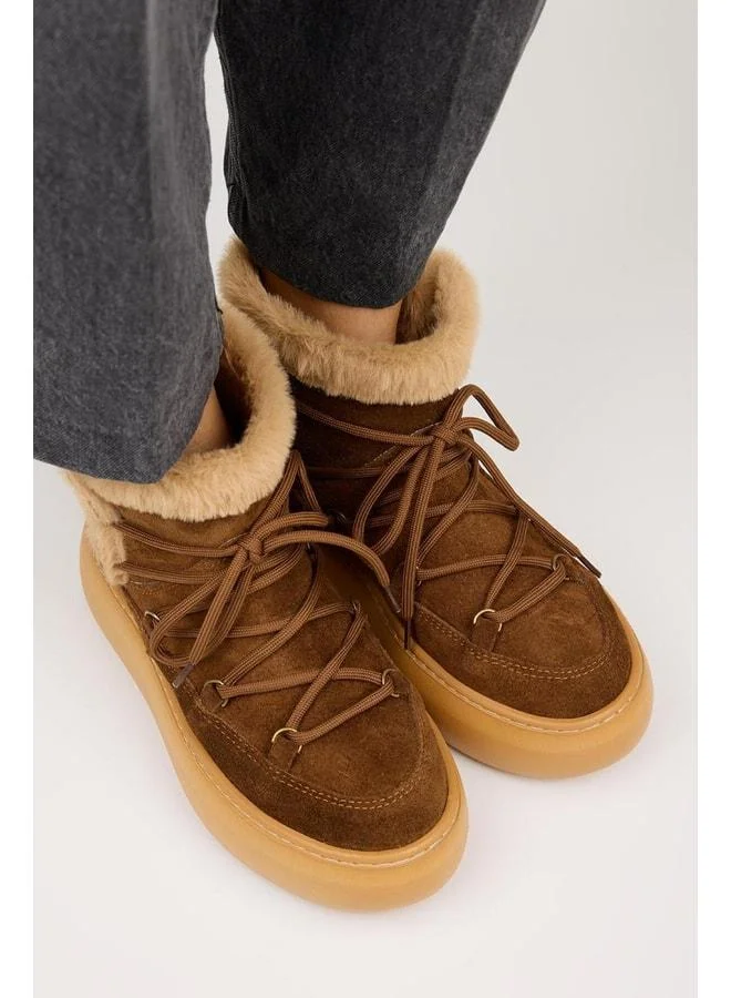 Manijero  Haven Women's Genuine Leather Lace-up Fur-lined Taba-Taba Boot. for Women | Best Price UAE