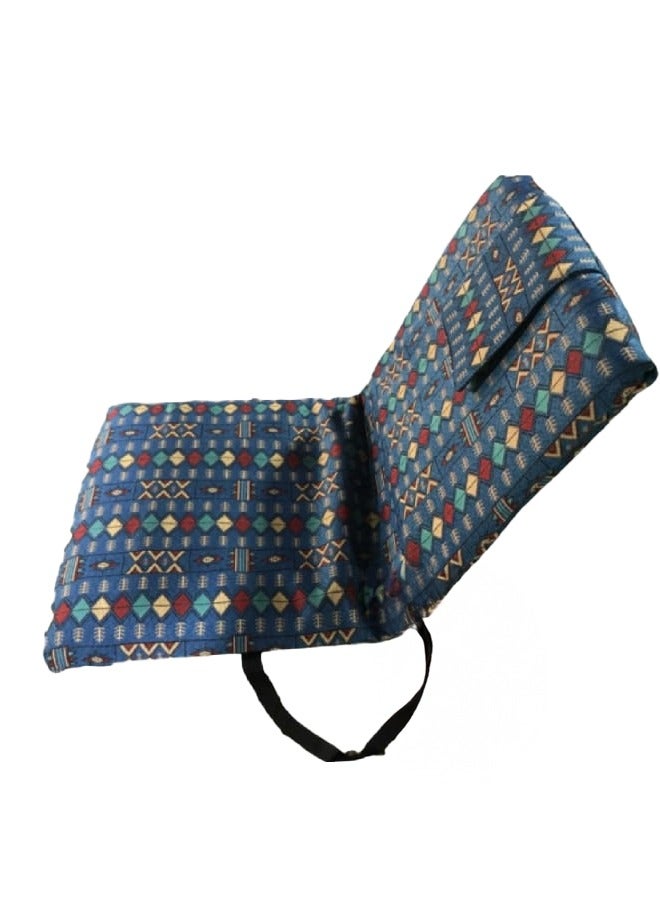 كادي ون كرسي أرضي عربي تقليدي قابل للطي مع مسند ظهر قابل للتعديل ، مثالي للرحلات والتخييم والنزهات والاستمتاع في الهواء الطلق