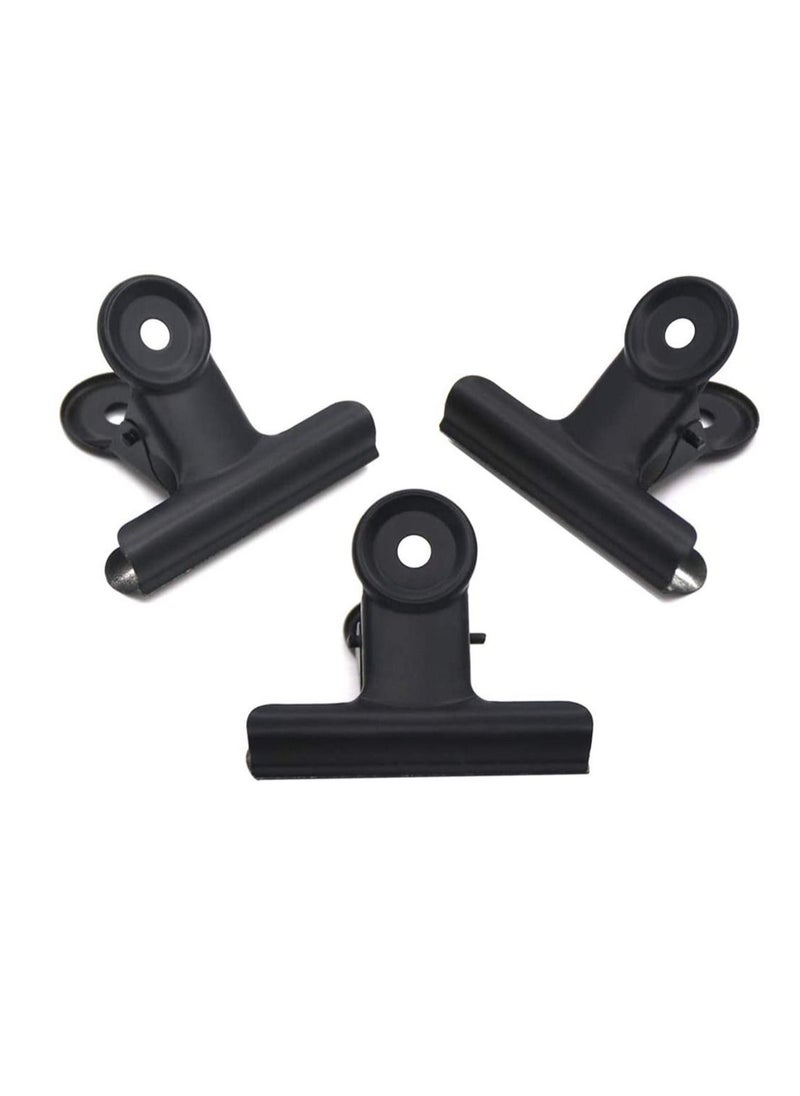 KASTWAVE MAKINGTEC 20 Pieces Black Bulldog Clips Mini Metal Photo Clips Money and File Clips for Home and Office Supplies Foldback Clips Binder Clips Stationary Paper Clips  - Image 2