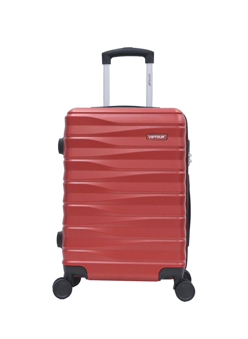 فيبتور حقيبة سفر بأربع عجلات دوارة وجوانب صلبة مع قفل أرقام - Image 1