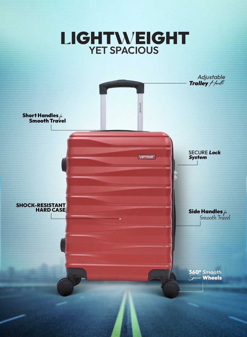 فيبتور حقيبة سفر بأربع عجلات دوارة وجوانب صلبة مع قفل أرقام - Image 2