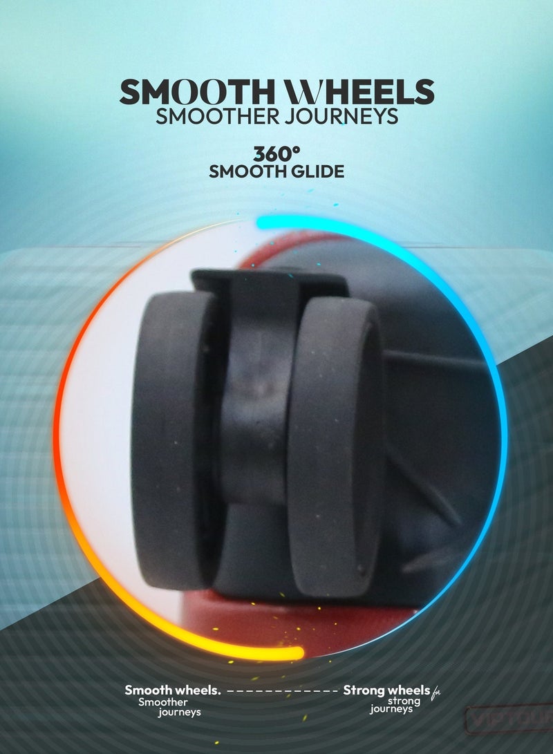 فيبتور حقيبة سفر بأربع عجلات دوارة وجوانب صلبة مع قفل أرقام - Image 5