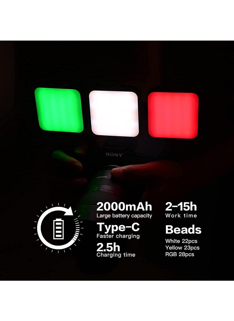 Generic MINI RGB Video Light,6W 2000mAH Rechargeable CRI 95+ 2500K-9000K Camera Illumination 800lux /0.3m, Portable Photography Light. Magnetic Design, 20 Color Effects.  - Image 5