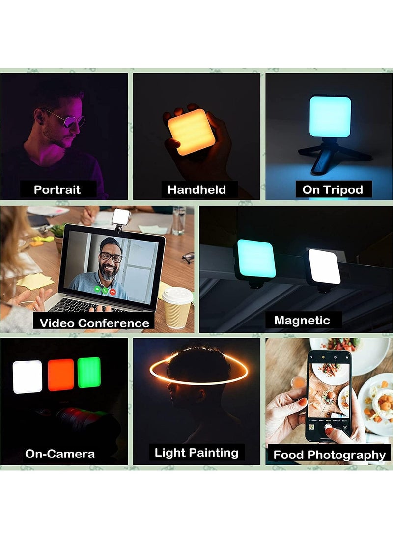 Generic - MINI RGB Video Light,6W 2000mAH Rechargeable CRI 95+ 2500K-9000K Camera Illumination 800lux /0.3m, Portable Photography Light. Magnetic Design, 20 Color Effects. - Image 1