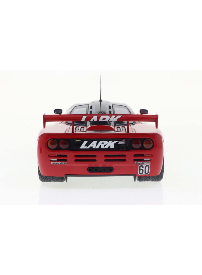 Solido McLaren F1 GTR Short Tail Red #60 N. Hattori / R. Schumacher JGTC 1996 Diecast Model Car, 1:18 Scale, Opening Front Doors, Steerable Wheels, Collector Display Model - Image 4