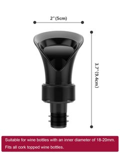 KASTWAVE Wine Stopper and Pourer 2 In 1 Design Flower Shape Decorative and Reusable Wine Pourer Leakproof Silicone Wine Bottle Stopper(2 Pcs)  - Image 4