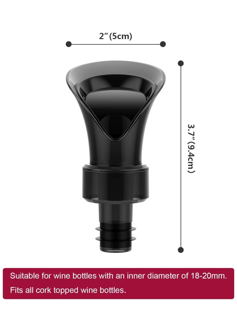 KASTWAVE Wine Stopper and Pourer 2 In 1 Design Flower Shape Decorative and Reusable Wine Pourer Leakproof Silicone Wine Bottle Stopper(2 Pcs)  - Image 4