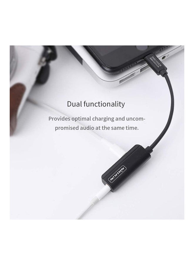 NIBEMINENT Rocket Power Audio Lightning To Charger Adapter Black  - Image 1