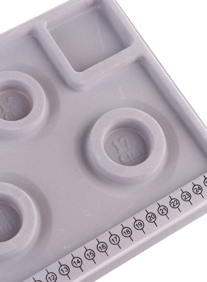 Bead Design Board Bracelet Design Board Flocked Bead Board Mats Necklace Beading Jewelry Organizer Tray DIY Jewelry Making Tray DIY Craft Tools, for Creating Bracelets, Necklaces and Jewelry 2Pack - Image 3