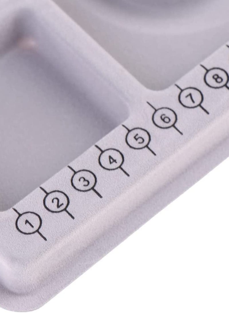 Bead Design Board Bracelet Design Board Flocked Bead Board Mats Necklace Beading Jewelry Organizer Tray DIY Jewelry Making Tray DIY Craft Tools, for Creating Bracelets, Necklaces and Jewelry 2Pack - Image 4