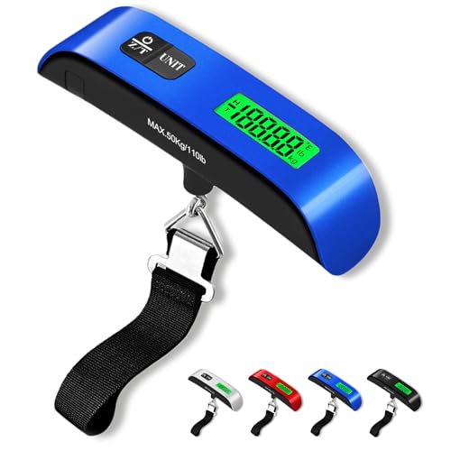 SOYOK Luggage Scale 110lb Luggage Weight Scale with 4 Unit Switching FunctionsLED Display Luggage Scale Travel Digital for Weighing Luggage Backpacks Packages and MarketsBlue - Image 1