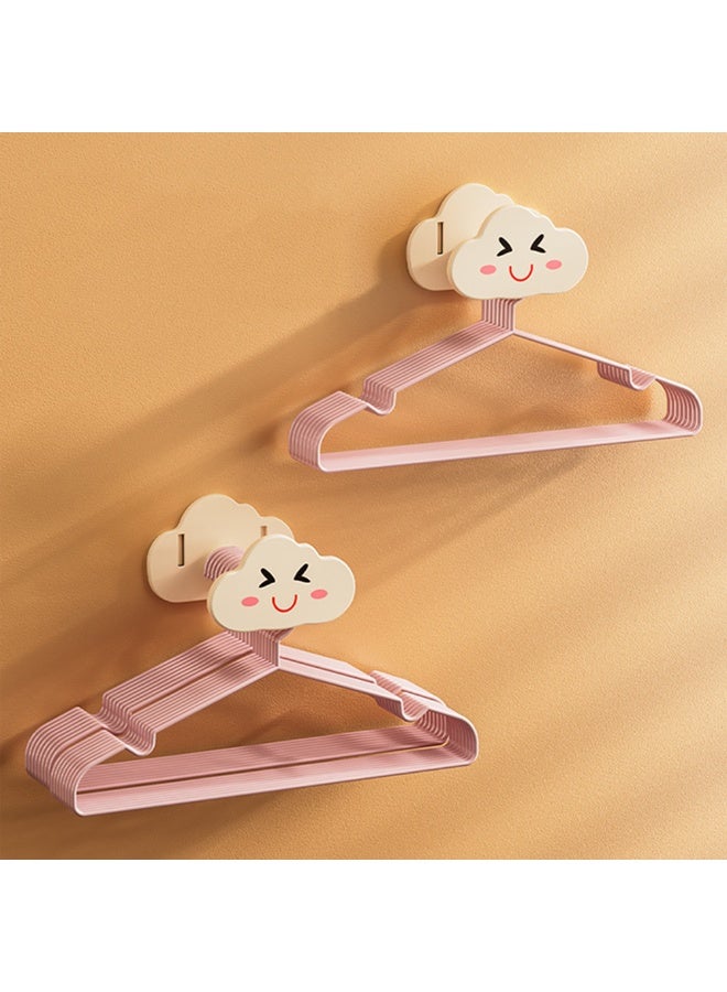 2pcs Cute Clothes Drying Rack Storage Rack, Scalable Hanger Organizer, Clothes Hanger Organizer Holder For Space Saving, For Closet Laundry Room, Balcony - Image 1
