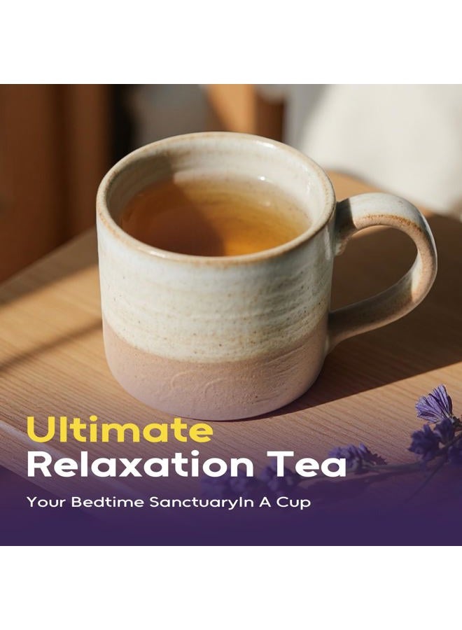 FullChea Chamomile Lavender Tea Bags for Relaxation & Better Sleep - 60 Count - Caffeine-Free Blend Herbal Tea - Premium Chamomile & Lavender Flowers - Image 3