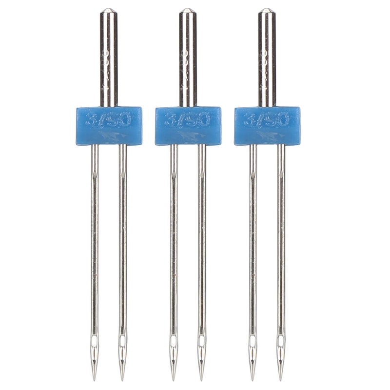 3Pcs Double Needles Pins Stainless Steel Threading and Hooking Stitches Sewing Accessories3mm‑3Pcs/Bag - Image 1