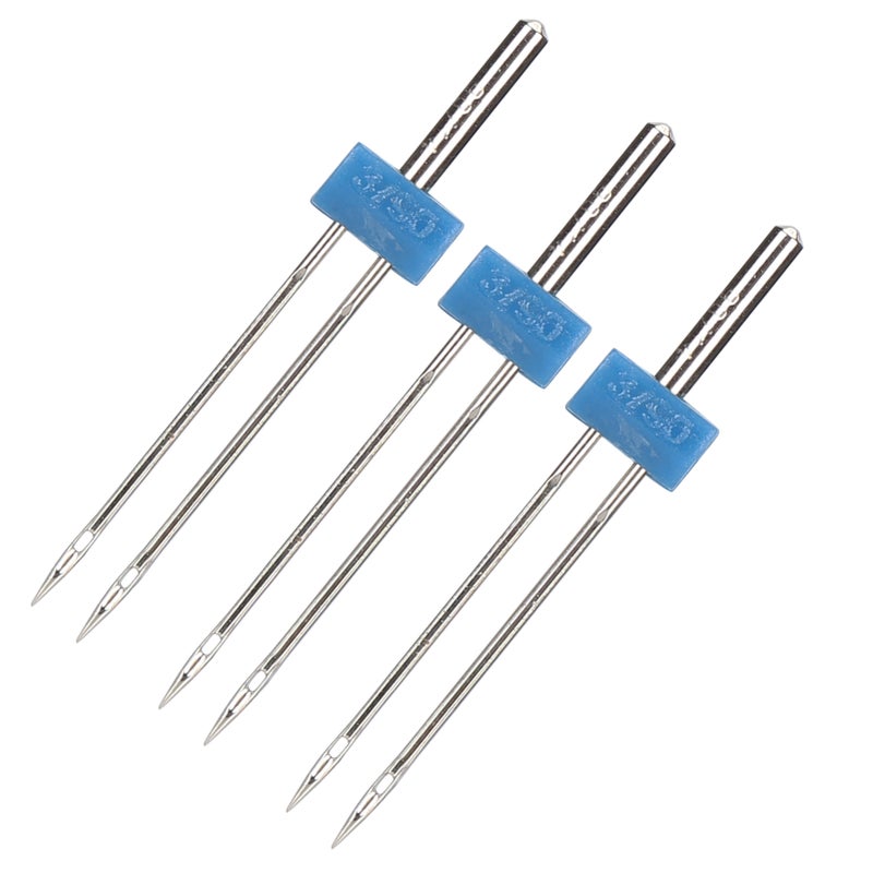 3Pcs Double Needles Pins Stainless Steel Threading and Hooking Stitches Sewing Accessories3mm‑3Pcs/Bag - Image 3