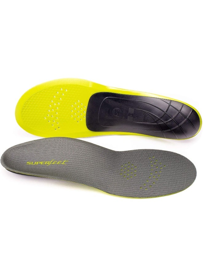 Superfeet CARBON, Thin and Strong Insoles for Pain Relief in Performance Athletic and Tight Casual Shoes, Unisex, Gray, X-Large/F: 12.5+ Wmns/11.5-13 Mens - Image 1