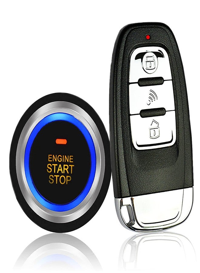 3T6B Passive Keyless Entry System Push Button Vehicles Start/Stop Kit Safe Lock with 2 Smart Key - Image 5