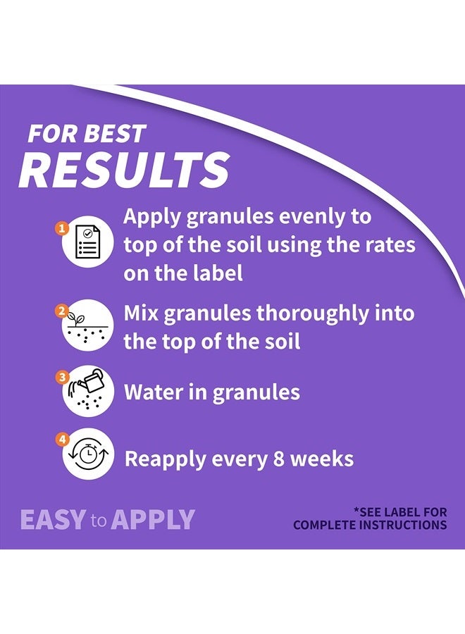 Bonide مكافحة الحشرات الجهازية للنباتات المنزلية، حبيبات جاهزة للاستخدام 8 أونصات للاستخدام الداخلي والخارجي، تحمي النباتات من الحشرات - Image 4