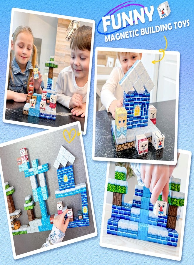 Soyee Magnetic Blocks Kids Toys - Build Mine Magnet World Set for Boys & Girls Ages 3-5 5-7 6-8 8-12 Building Sensory Toys 1'' Magnetic Cubes 3 4 5 6 7 8+ Year Old Girls Birthday Gifts - Image 2