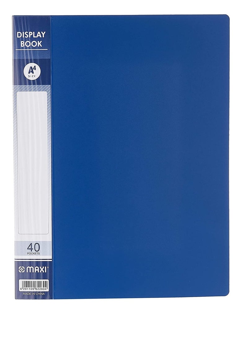 Maxi 1-Piece Display Book 40 Pockets Blue Cover - Image 3