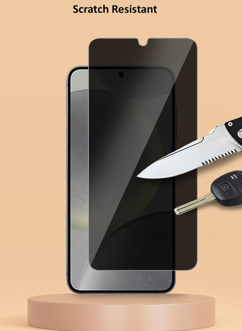 Techie واقي شاشة زجاجي مقوى عالي الدقة للخصوصية لهاتف Samsung Galaxy S24 2024 - مضاد للفقاعات، صلابة 9H 0.33 مم، حواف مستديرة، سهل التركيب - Image 5