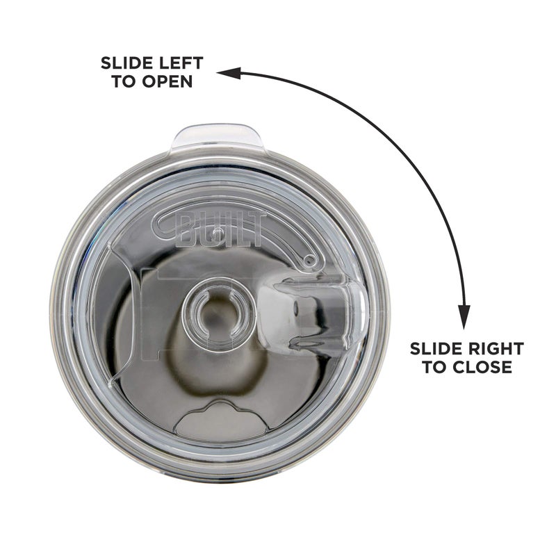 BUILT Double Walled Stainless Steel Tumbler Set with Replacement Lid  2 Reusable Tritan Wire Straw Cleaning Brush in Gift Box  1 Count (Pack of 1)  Ash Green - Image 2