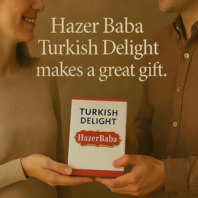 HazerBaba حلوى حازر بابا التركية، بنكهة الرمان والزريش، صندوق وجبات خفيفة فاخر، تقليدي، نباتي، لوكوم تركي، حلويات، لوكومي، دليسياس توركاس، حلال، كوشير، 16 أونصة (454 جرام) - Image 5