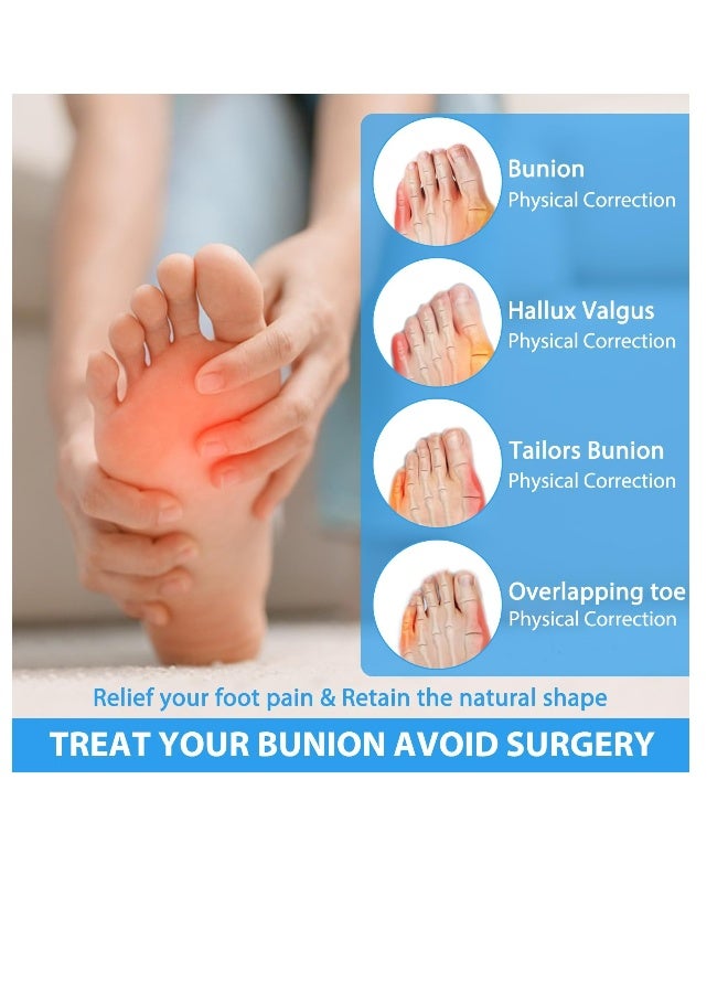 Bunion Corrector for Women and Men, 1 Pair Soft Slip Proofing Bunion Socks that Fit In Shoes, Big Toe Corrector, Silicone Toe Separators, Toe Spacers for Big Toe Pain Relief, Beige - Image 4
