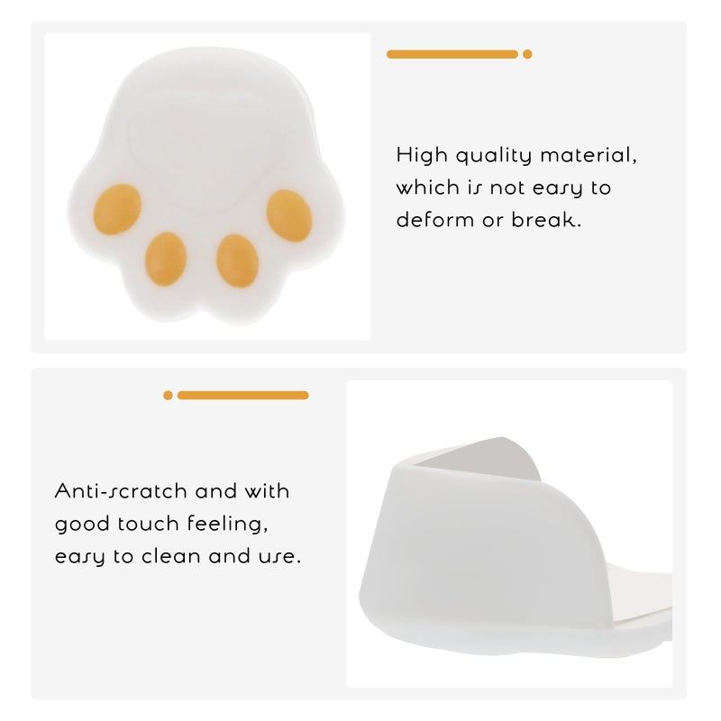 White Silicone Safety Corner Protectors 4 Pcs Cartoon Design Anti Collision Furniture Bumpers - Image 4