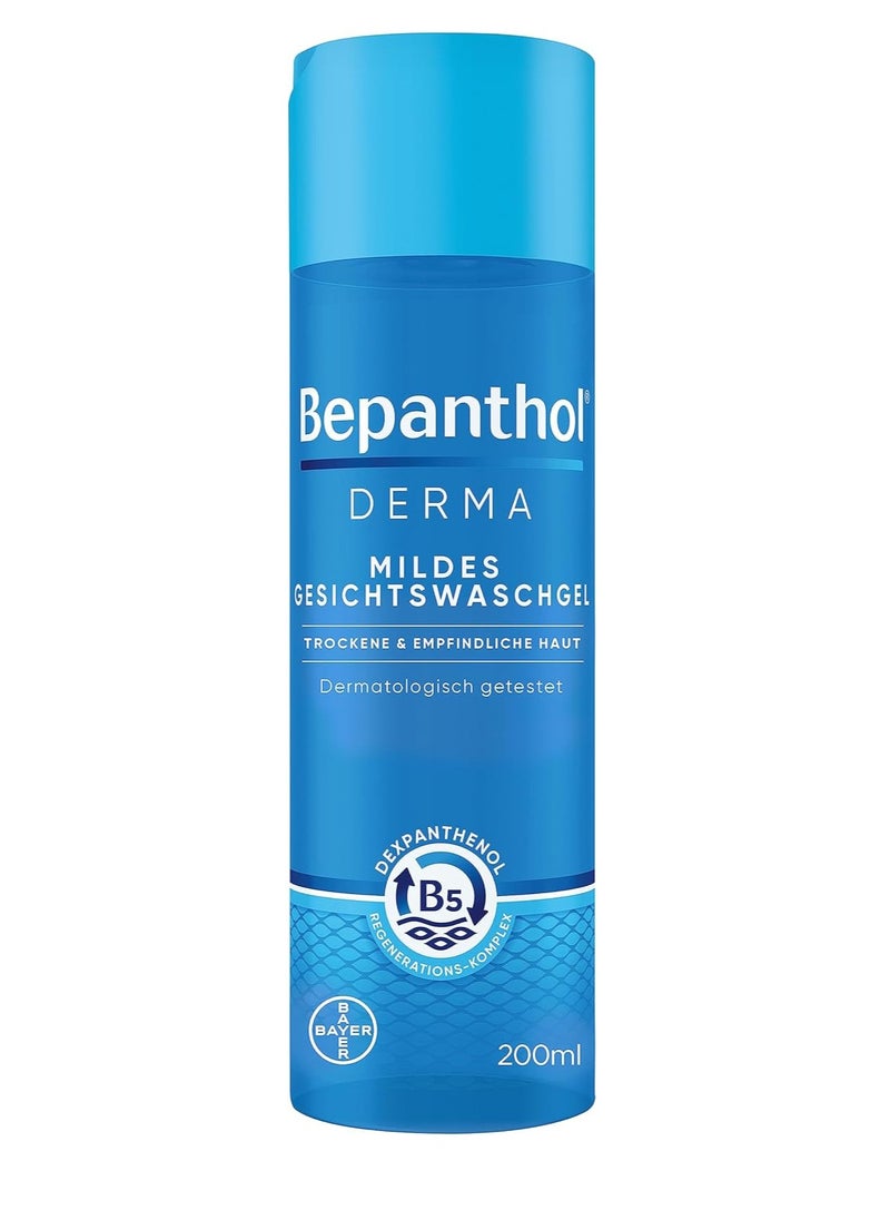 Bepanthen Derma Mild Face Wash with Dexpanthenol and Niacinamide Nourishes Sensitive to Dry Skin Facial Wash 200ml 