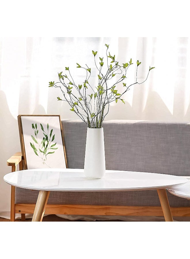 D'vine Dev Dvine Dev 11 Inch Ceramic Flower Vase Matte Finishing Minimalist Design for Home Dcor Bedroom Living Room Centerpieces Office White VSXHD2 - Image 4