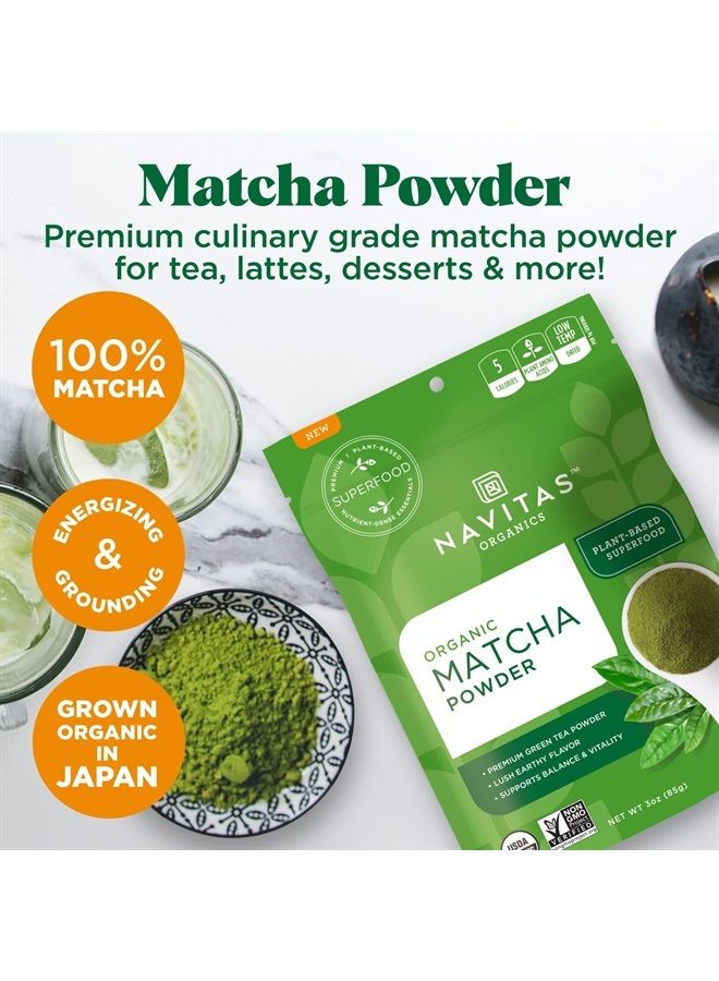 Navitas Organics Matcha Powder, 3 oz. Bag, 85 Servings — Premium Culinary Grade, Organic, Non-GMO, Gluten-Free - Image 2