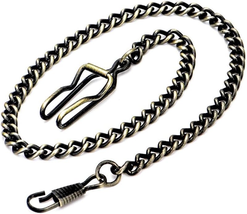 BoShiYa Clip Pocket Watch Chain for Men Vintage Metal Alloy Albert Vest Chain 14.9 Inch Pocket Watch Chains Link - Image 1