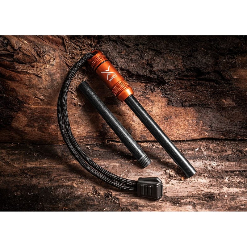 Exotac fireROD Ferrocerium Firestarter with Replaceable 5/16 in. Diameter Waterproof Ferro Rod Striker and Tinder Capsule Compartment with Included quickLIGHT Tabs, Works with Most Bushcrafting Knives - Image 4