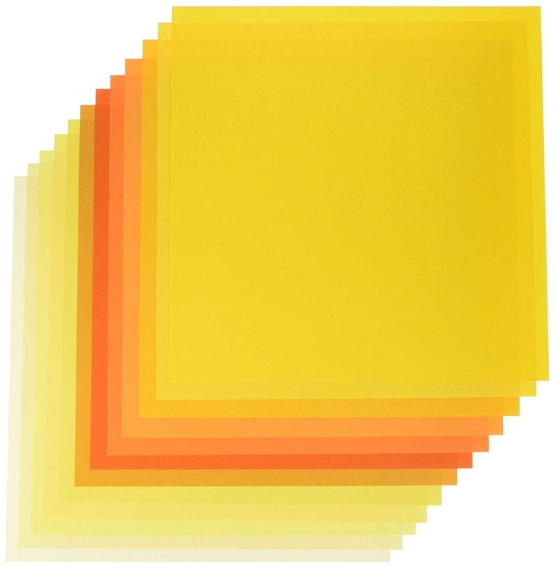 Toyo 068303 Origami Tanto Color Paper, 13.8 inches (35 cm) Square, Yellow, Pack of 12 - Image 2