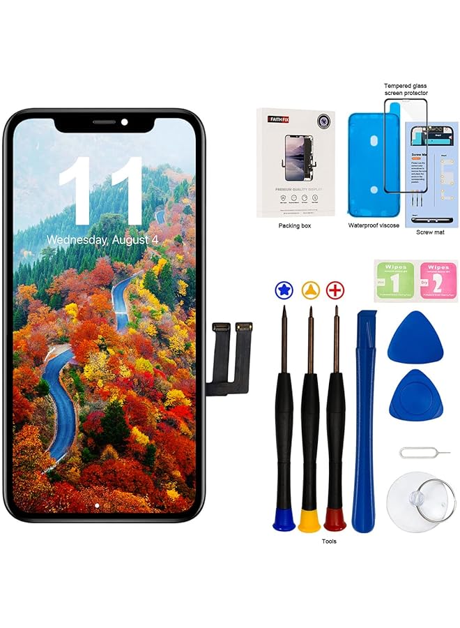 erorex For Iphone 11 Lcd Screen Replacement 6.1 Inch Frame Assembly Lcd Display And 3D Touch Screen Digitizer With Repair Tools Kit For A2111 A2223 A2221 With Waterproof Adhesive Tempered Glass - Image 1