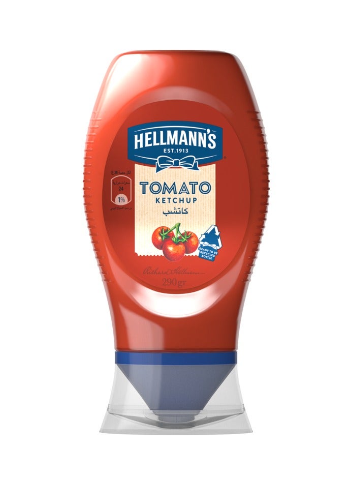 Hellmann's Tomato Ketchup Classic Flavour Recycled Plastic Bottle 290g - Image 1