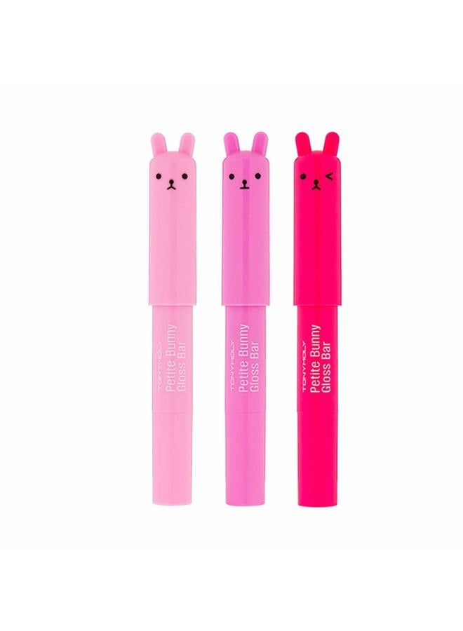 TONYMOLY Petit Bunny Lip Gloss for Women, Easter Basket Stuffer, Long Lasting Lip Crayon, Korean Lip Gloss, Vitamin E Enriched, Soften & Moisturize Lips, 3 pk - Image 1