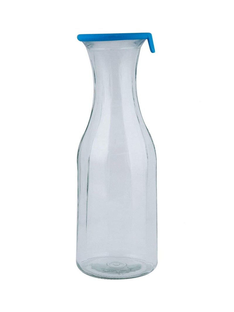 HOMIES, Glass Bottle with Silicone Cap for Water, Juice, ice tea, juice, milk (1 Piece)(1250ml) - Image 3