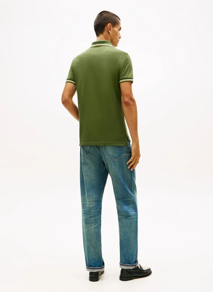 TOMMY HILFIGER Slim Fit Tipped Pique Polo Shirt