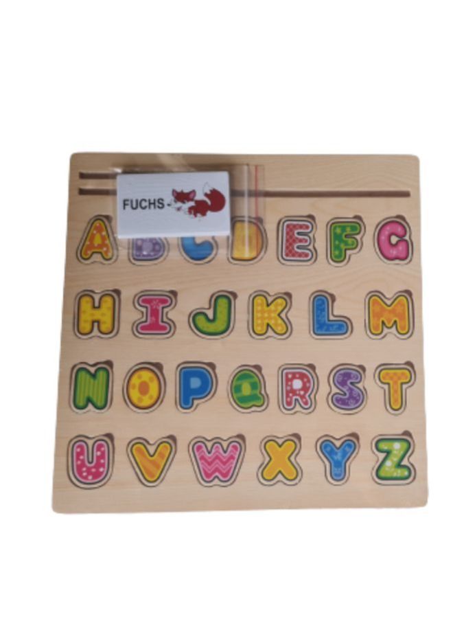 Premium Wooden Alphabet Puzzle with Animal Cards (20 Cards) - Image 1