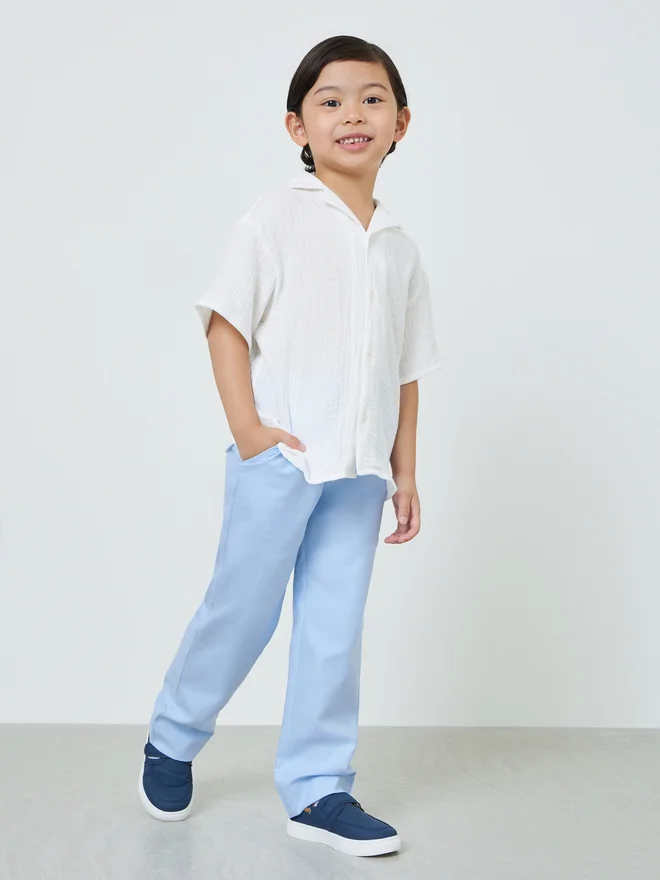 Styli Styli Boys Solid Pants with Drawcord and Side Pocket