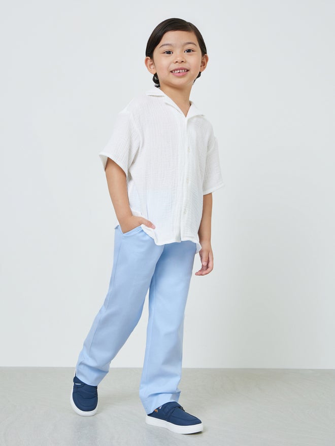 Styli Boys Solid Pants with Drawcord and Side Pocket - Image 2