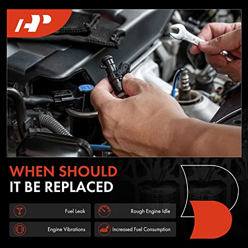 A-Premium Fuel Injectors Compatible with Land Rover Range Rover 1999-2002, Discovery 1999-2004, V8 4.0L 4.6L, Gas, Set of 8, Replace# 0280155787 - Image 2