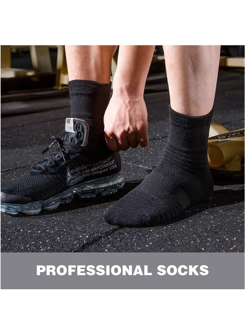 Generic 3 Pairs Basketball Socks for Men Running Training Boys Compression Cotton Sock Men Athletic Crew Socks Performance Thick Cushioned Sport Lightweight and Breathable - Image 5