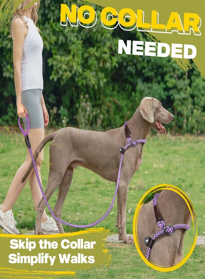 Fida Slip Leads for Dogs - 4 FT x 1/2" Heavy Duty Comfortable Strong Rope Leash for Large, Medium Dogs - No Pull Pet Training Leash with Highly Reflective, Purple - Image 5